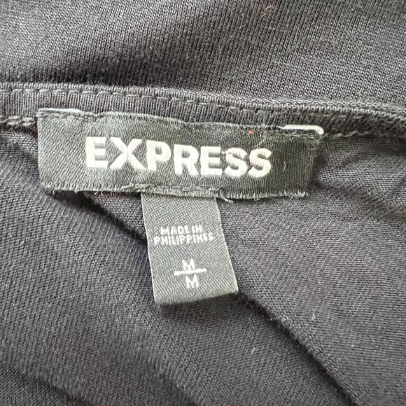 Express Black Rayon‎ Blend Multicolor All Over Sequins Striped  Cami - Picture 6 of 8